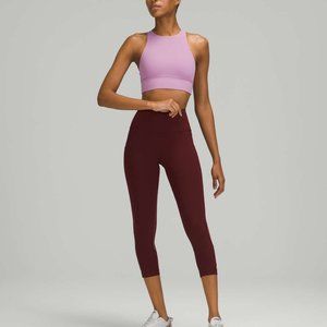 Lululemon Pace Rival High-Rise Crop 22", Size 8, Red Merlot